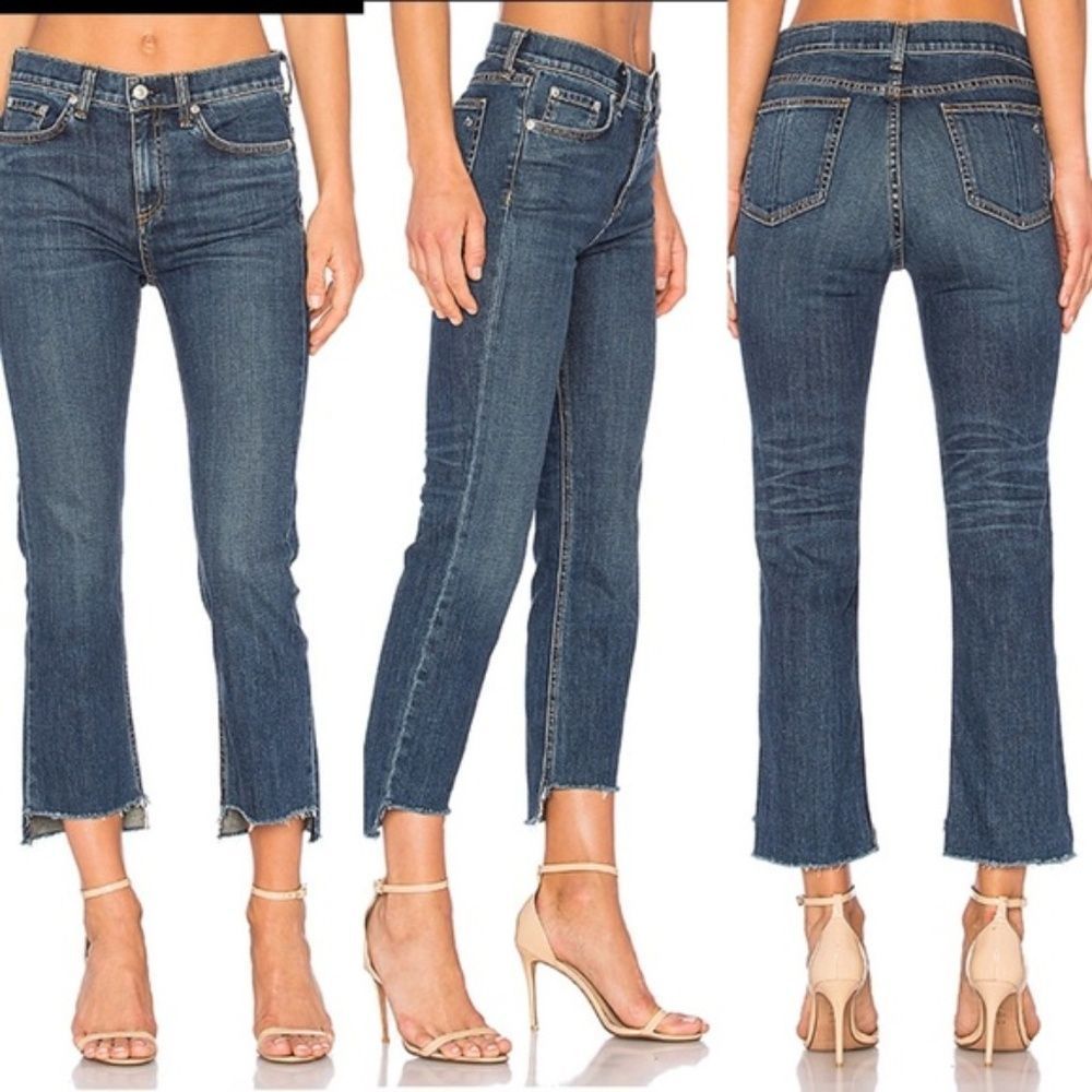 RAG & BONE RYAN CROP 10 INCH STOVE PIPE JEANS